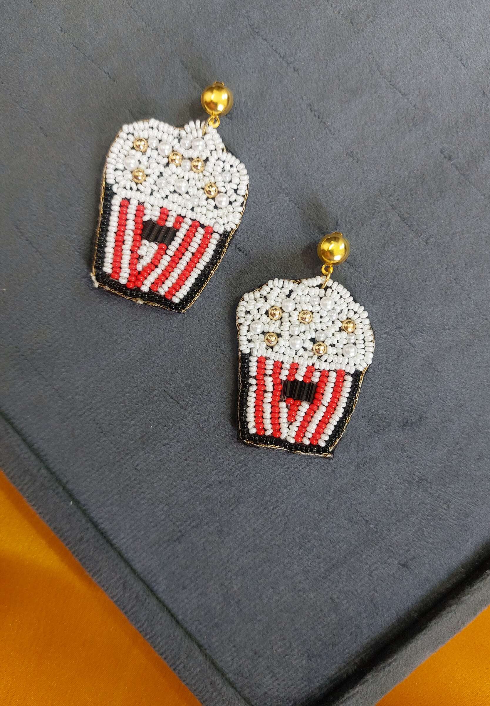 Popi Popcorn Handmade Beaded Earrings