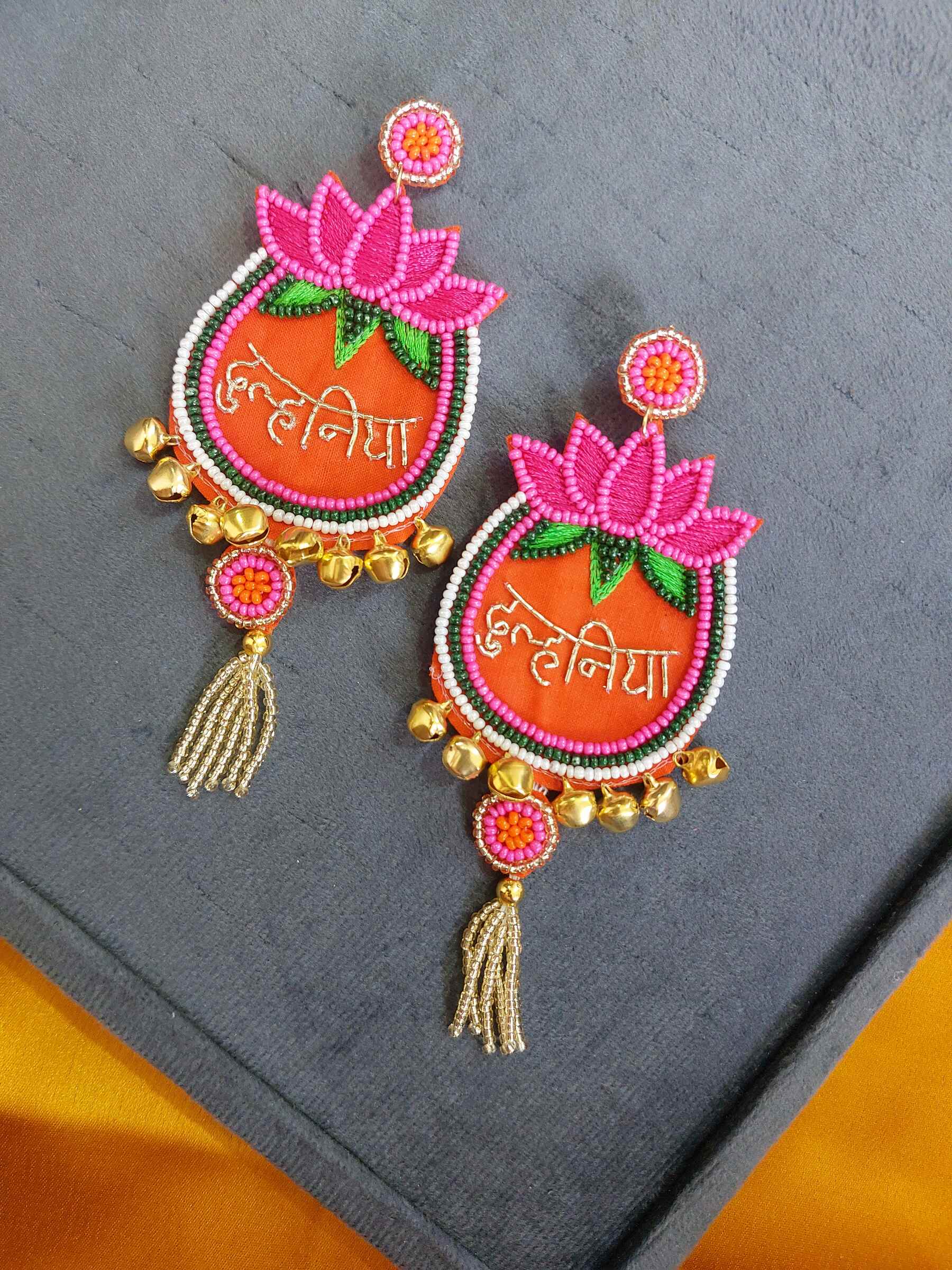 Radha Dulhan Handmade Beaded Earrings