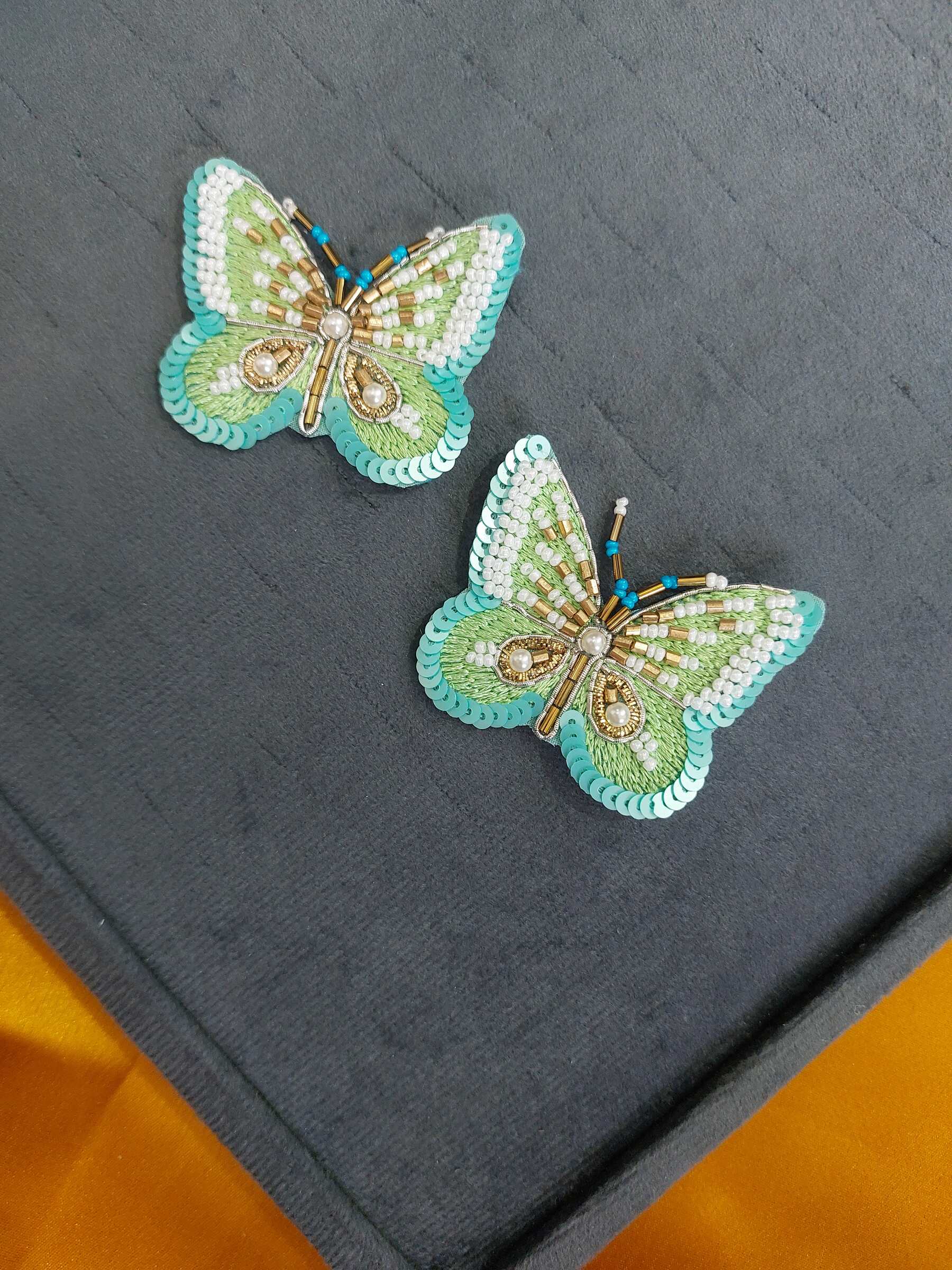 Rupal Butterfly Handmade Beaded Earrings