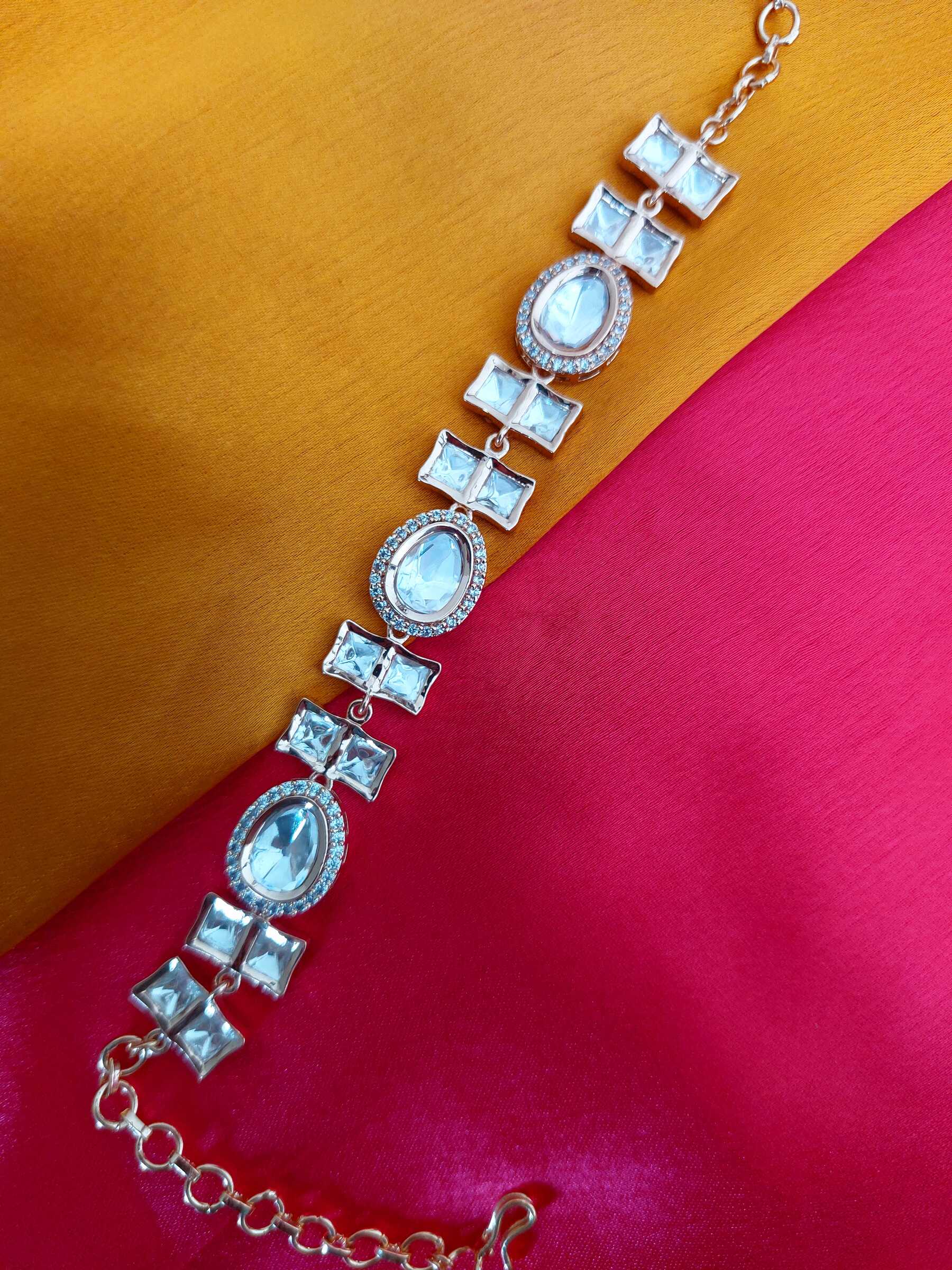 Soha Gold Plated Kundan Fusion Wear Bracelet