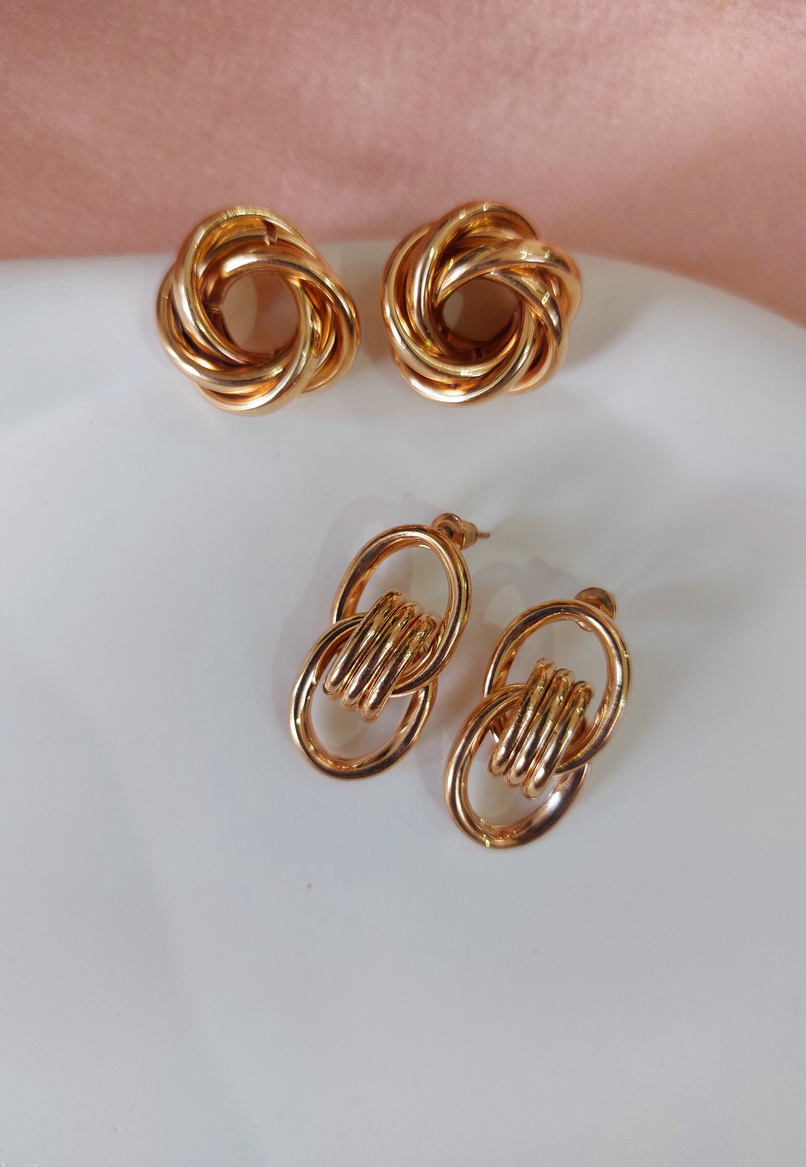 Zaylee Anti Tarnish Earrings Combo Pack of 2
