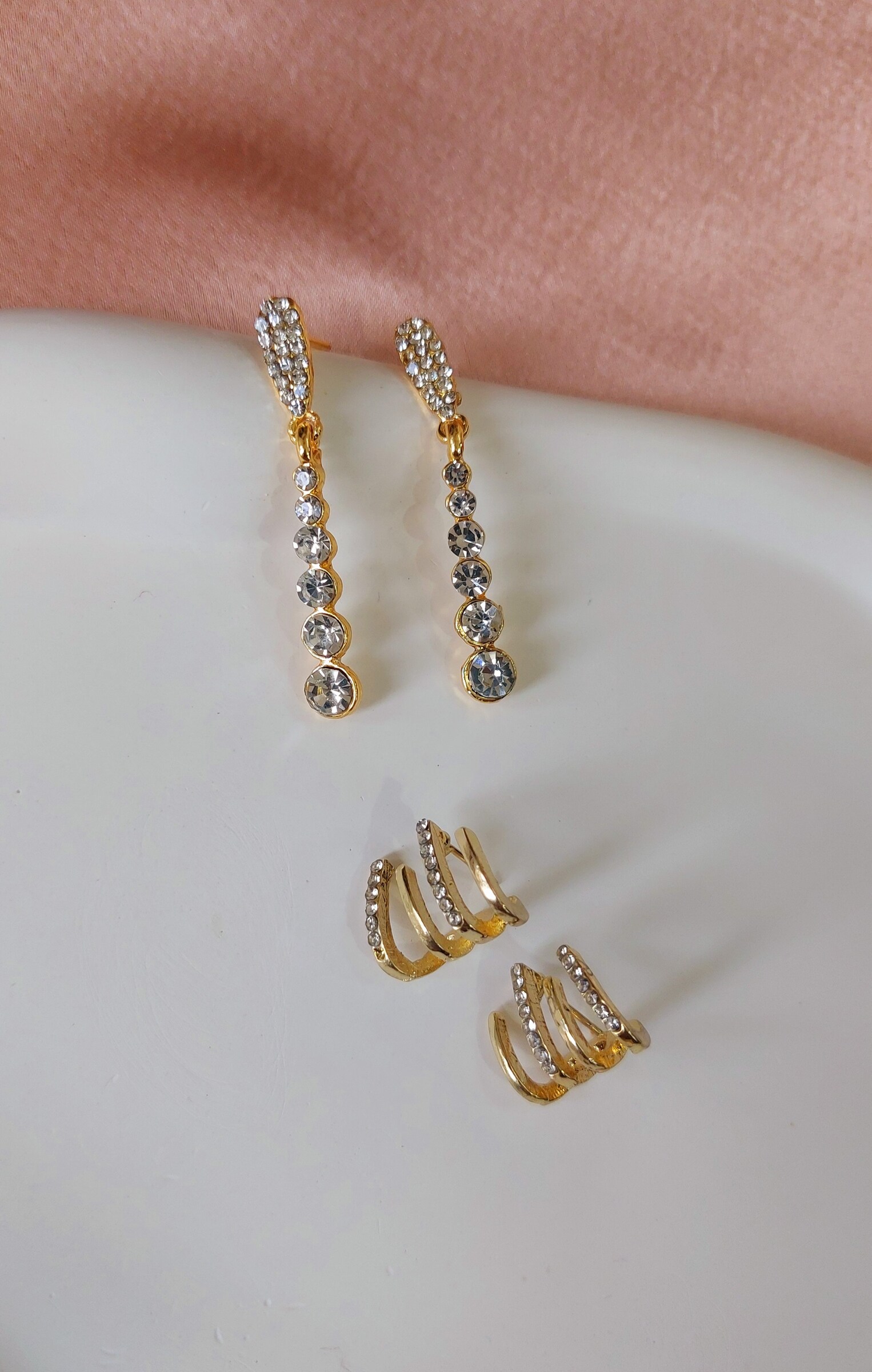 Zoe Anti Tarnish Earrings Combo Pack of 2