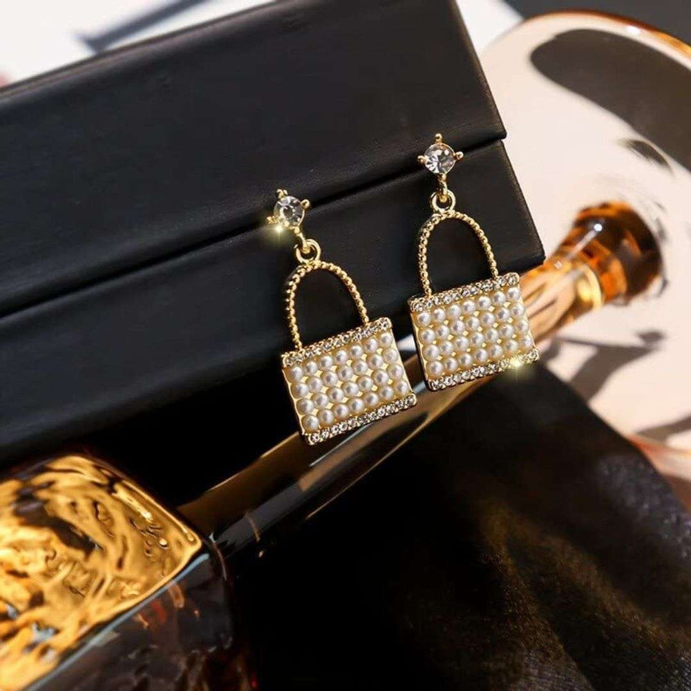 Rossy Bag Shaped Western Korean Earrings