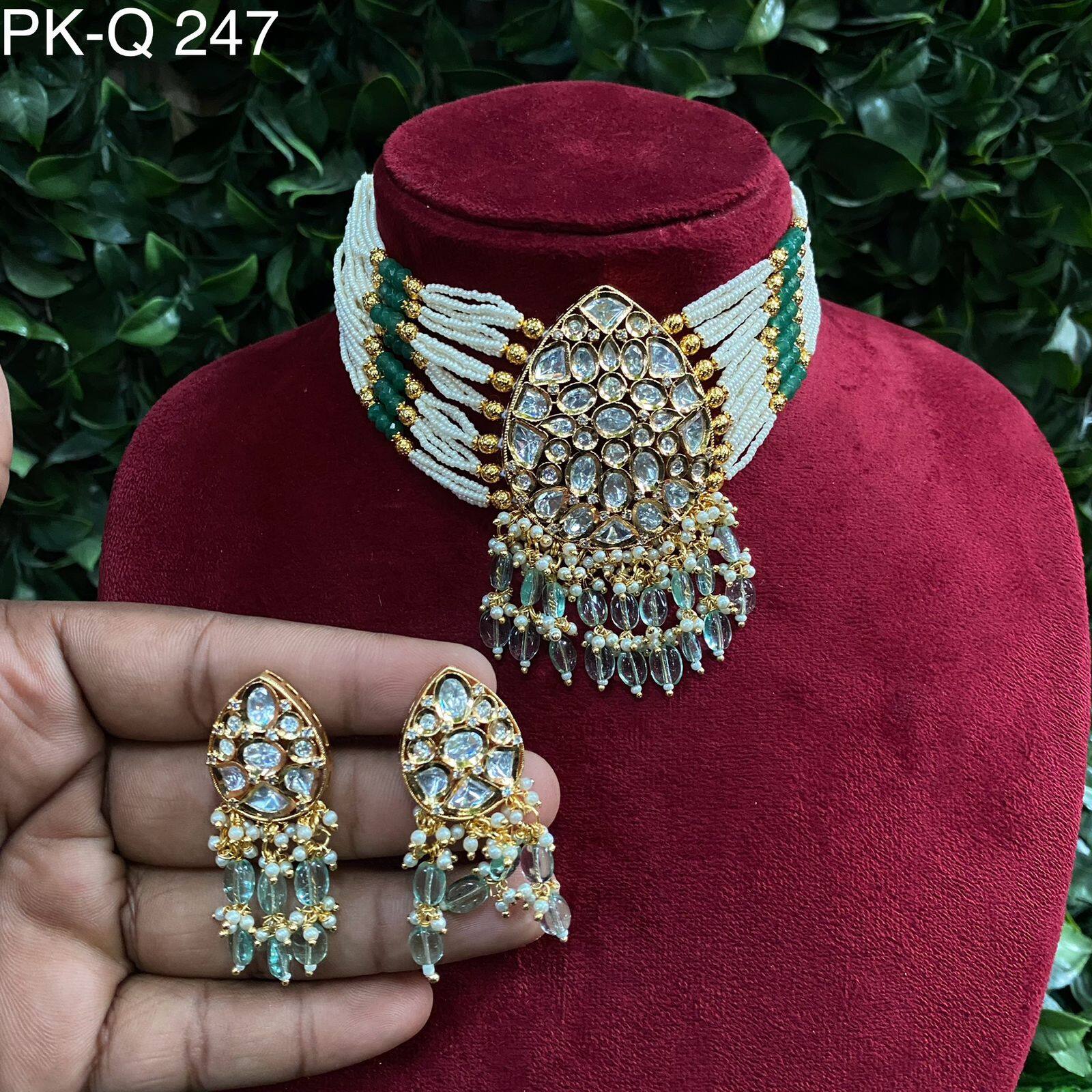 Anshika Premium Real Kundan Studded Necklace Set