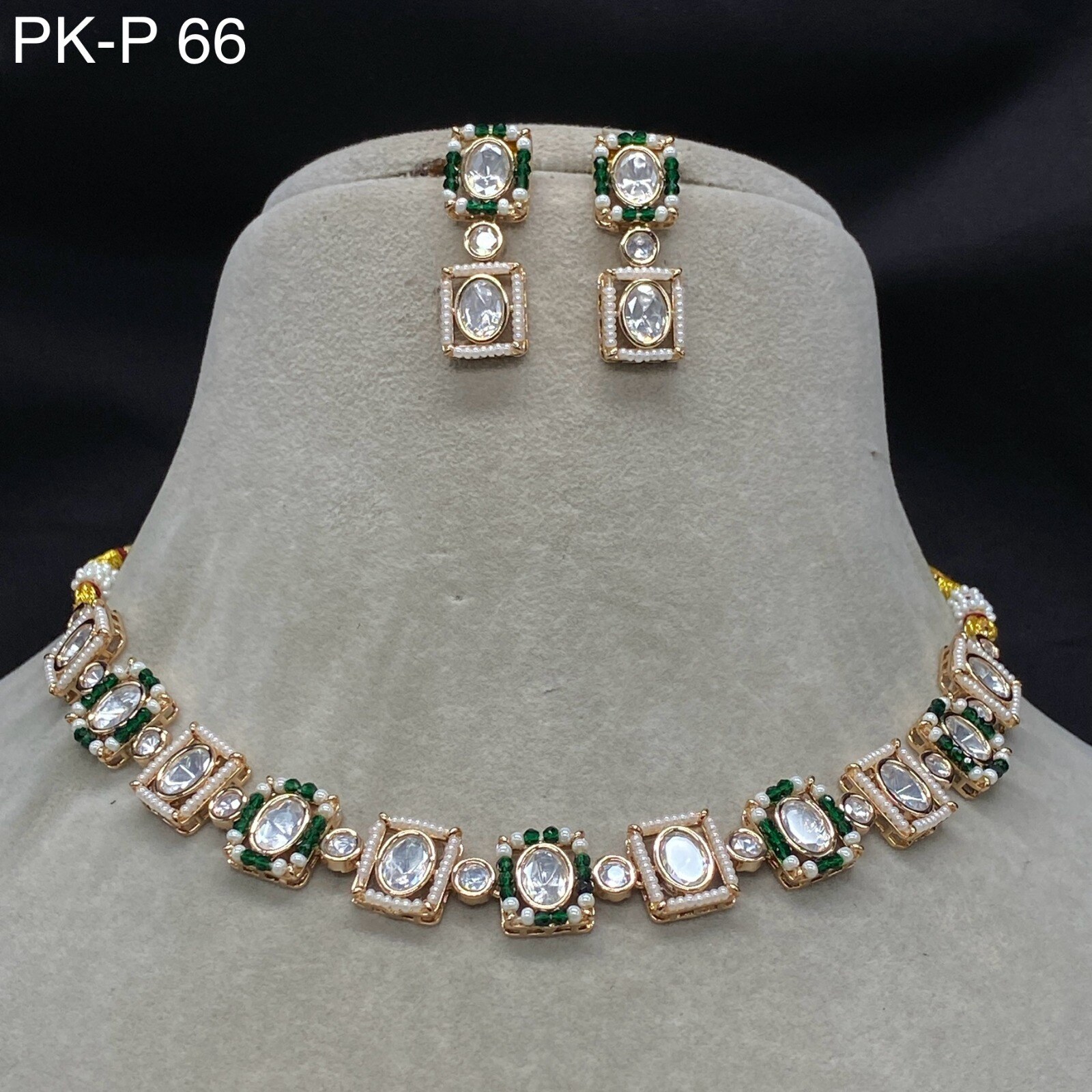 Nkita Premium Real Kundan Studded Necklace Set