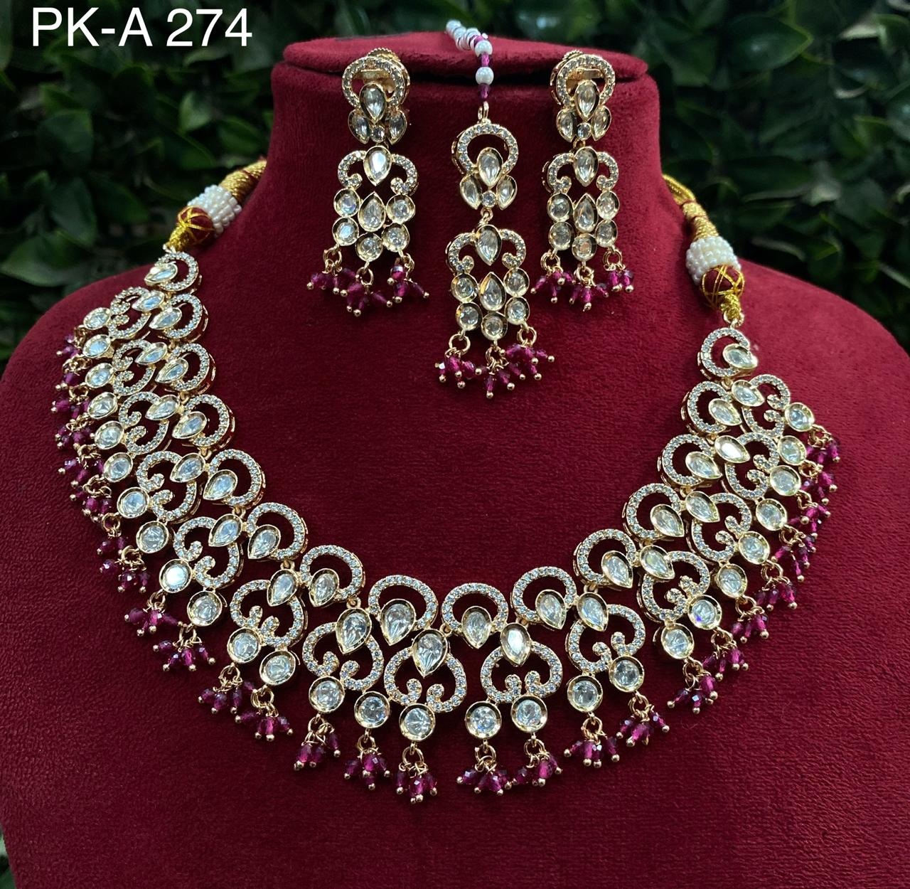 Riya Premium Real Kundan Studded Necklace Set