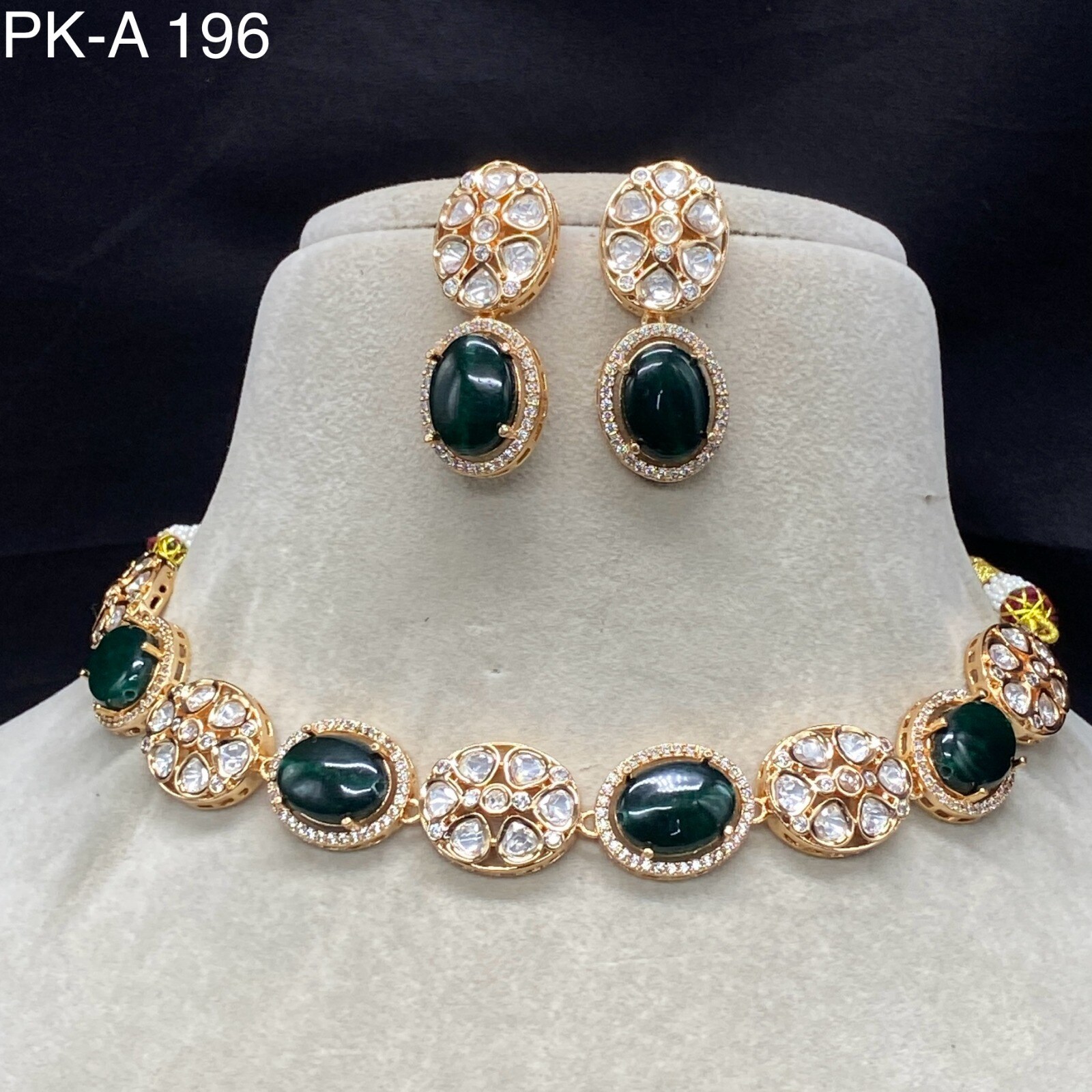 Alia Premium Real Kundan Studded Necklace Set