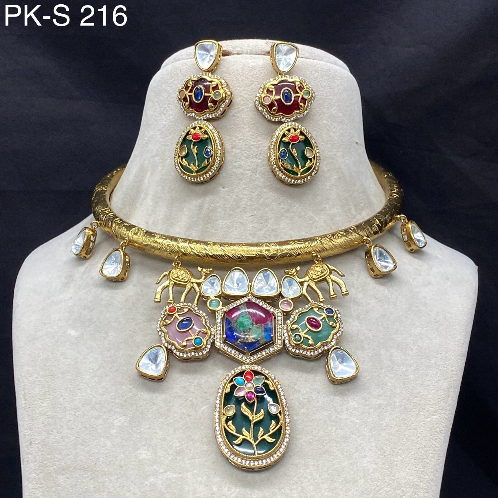 Arpana Premium Real Kundan Studded Necklace Set