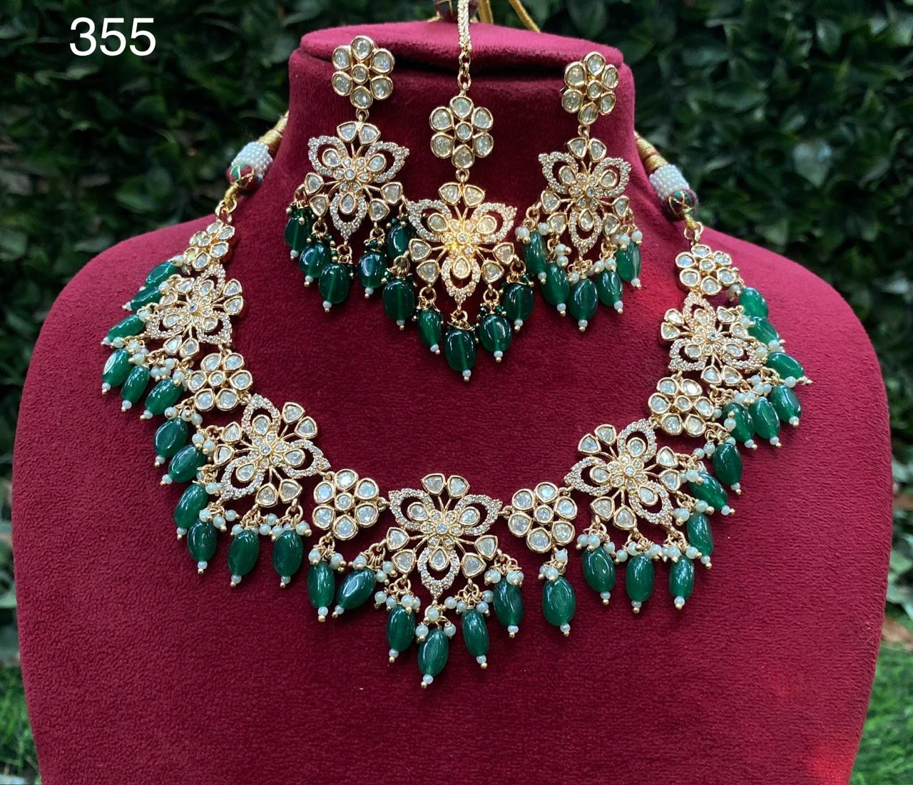 Chandramukhi Premium Real Kundan Studded Necklace Set
