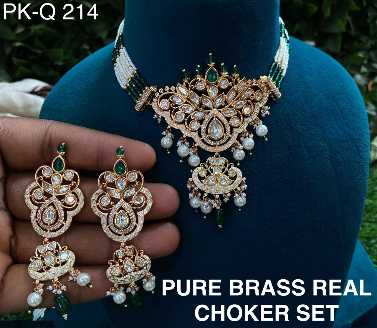 Chetna Premium Real Kundan Studded Necklace Set