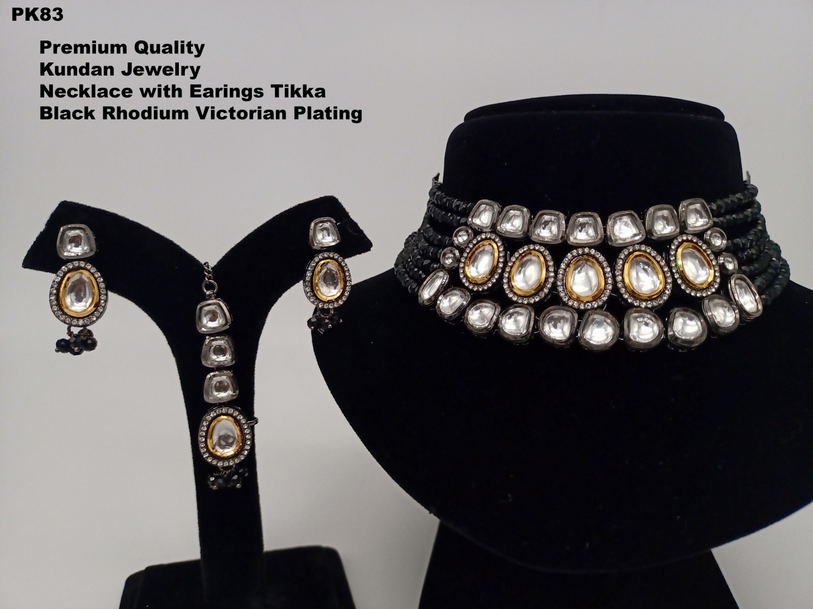 Mona Premium Real Kundan Studded Necklace Set