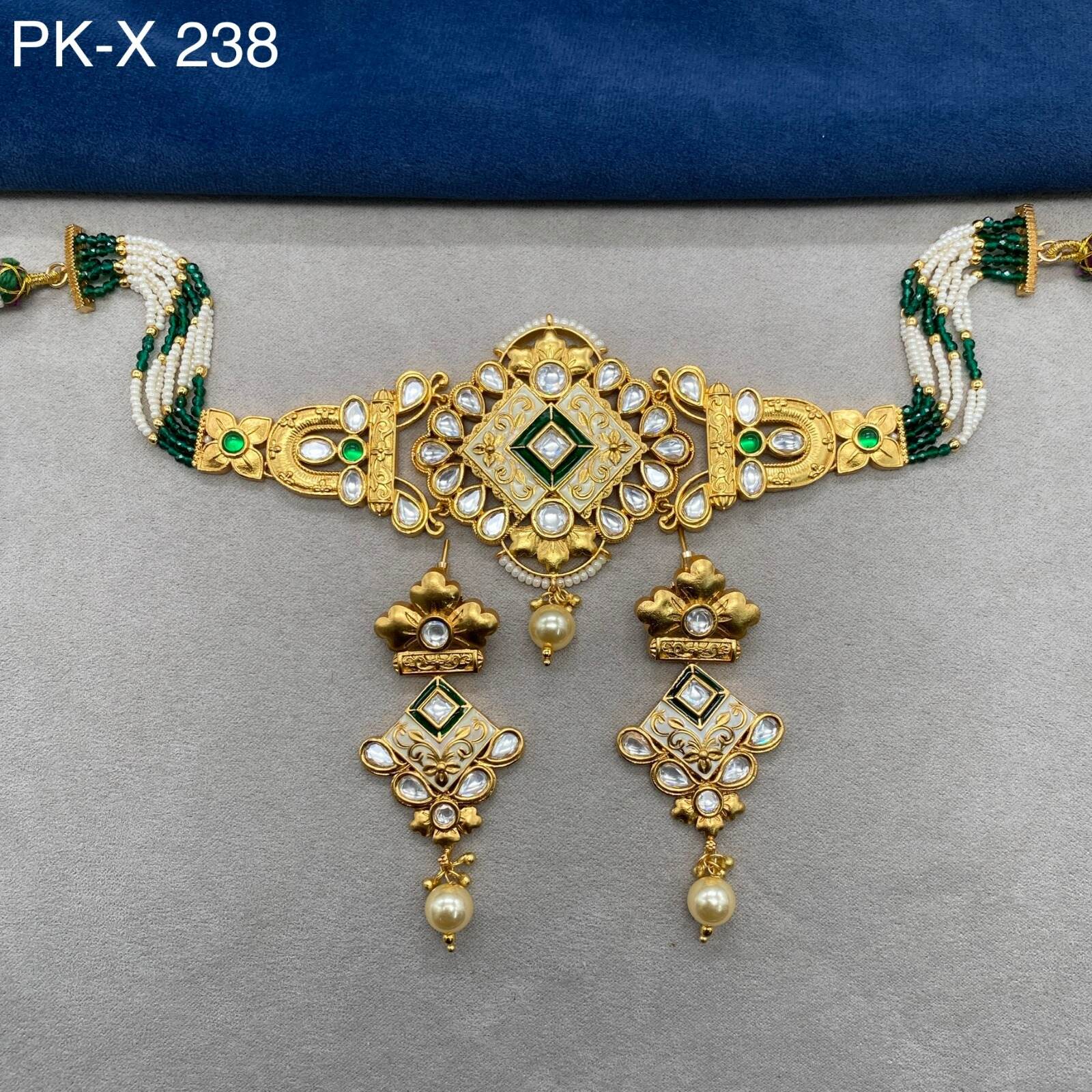 Palika Premium Real Kundan Studded Necklace Set
