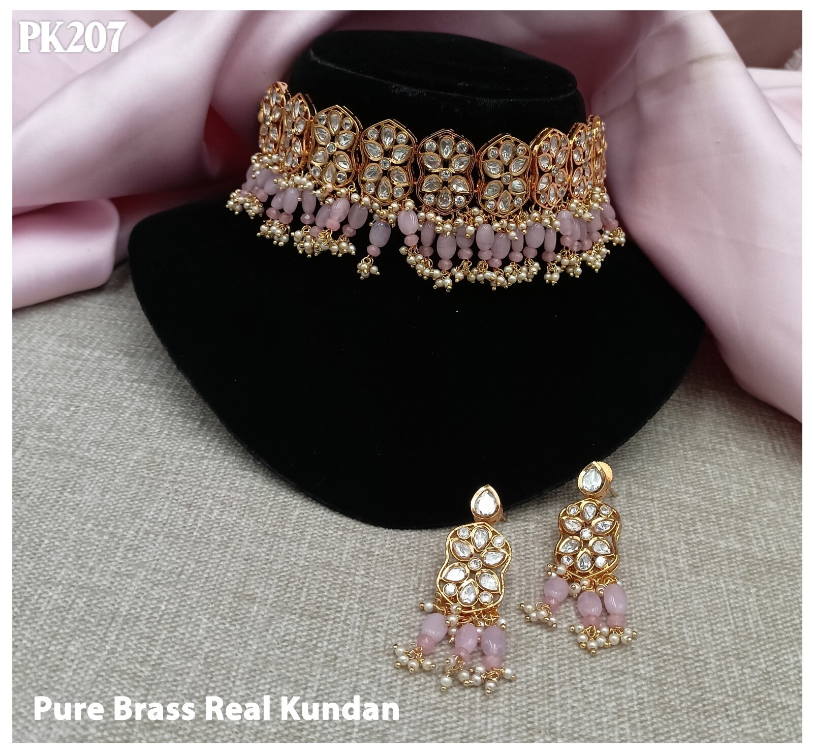 Sashi Premium Real Kundan Studded Necklace Set