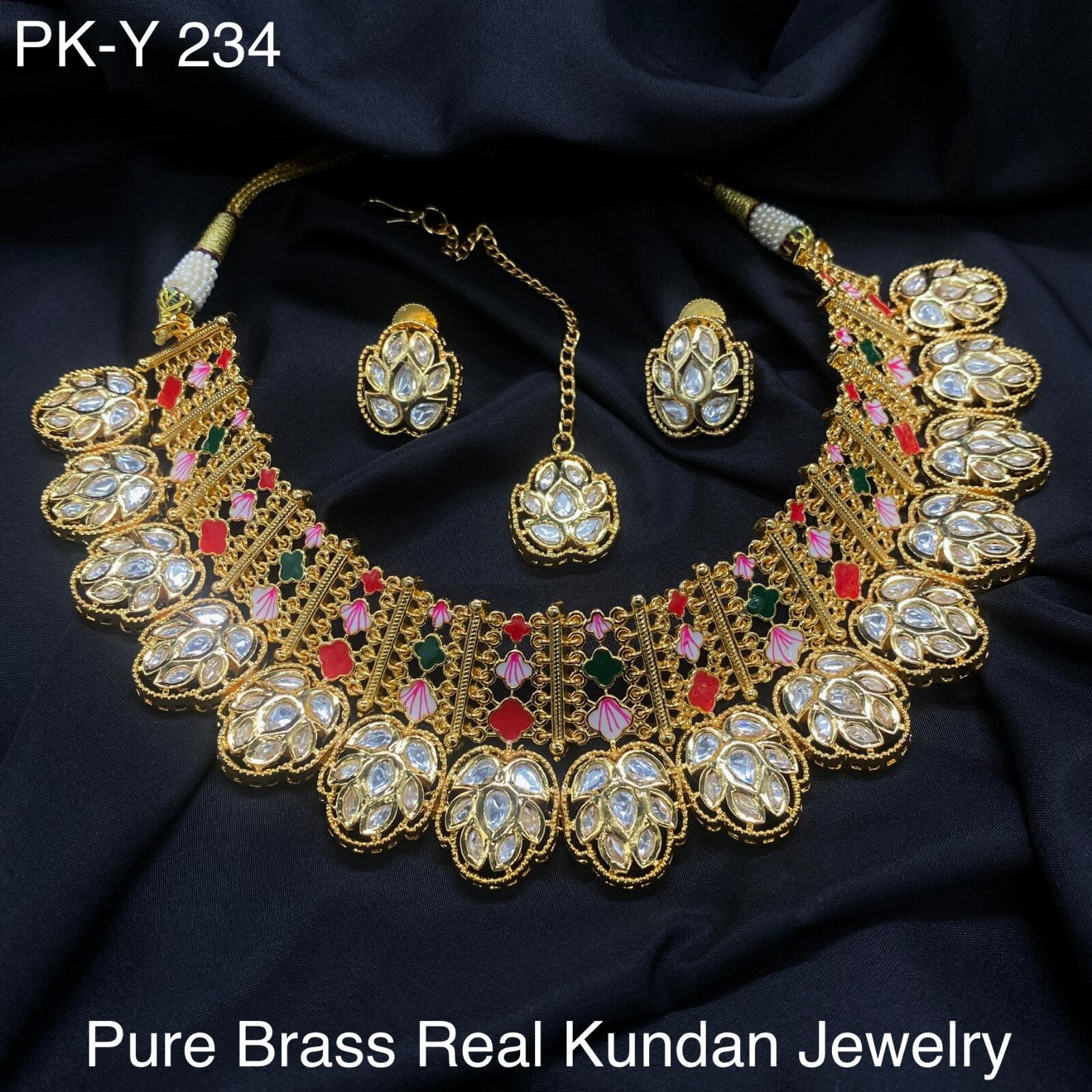 Sera Premium Real Kundan Studded Necklace Set
