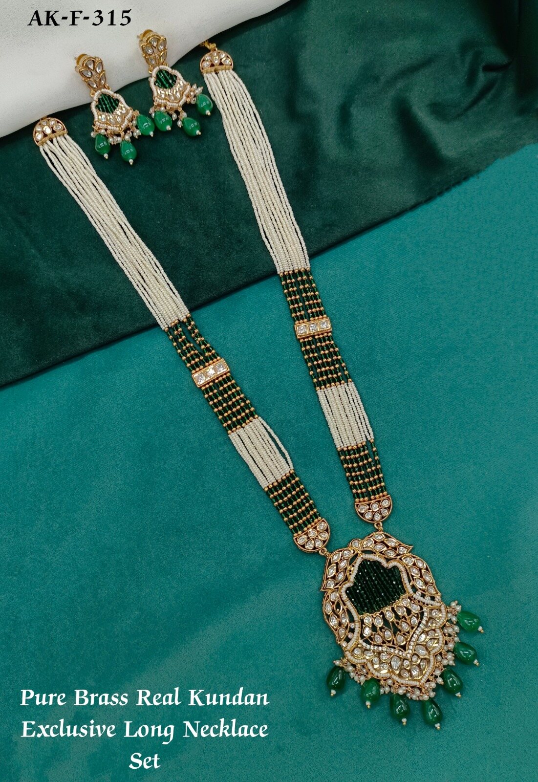 Sezana Premium Real Kundan Studded Necklace Set